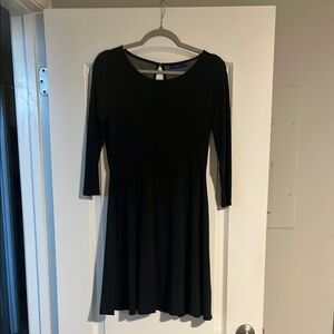Apt. 9 Black A-Line 3/4 Sleeve Dress